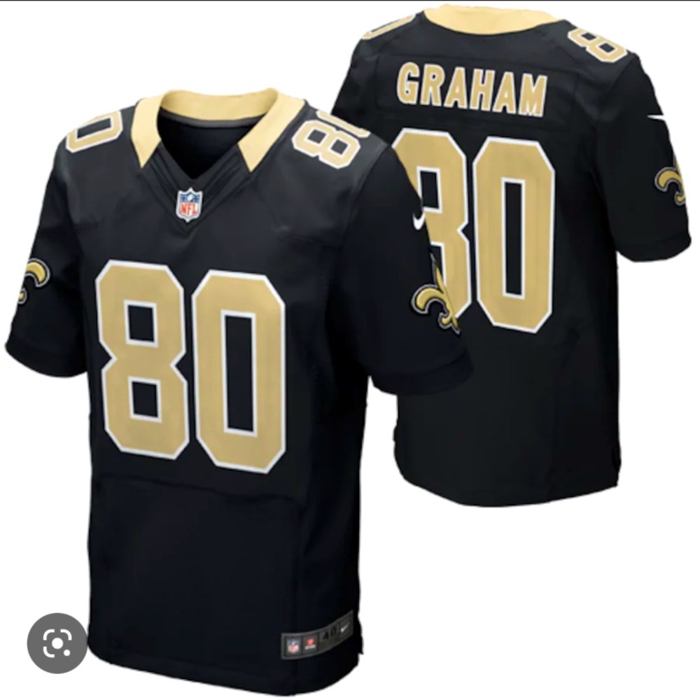 Mens New Orleans Saints Jimmy Graham Nike Black Elite Jersey